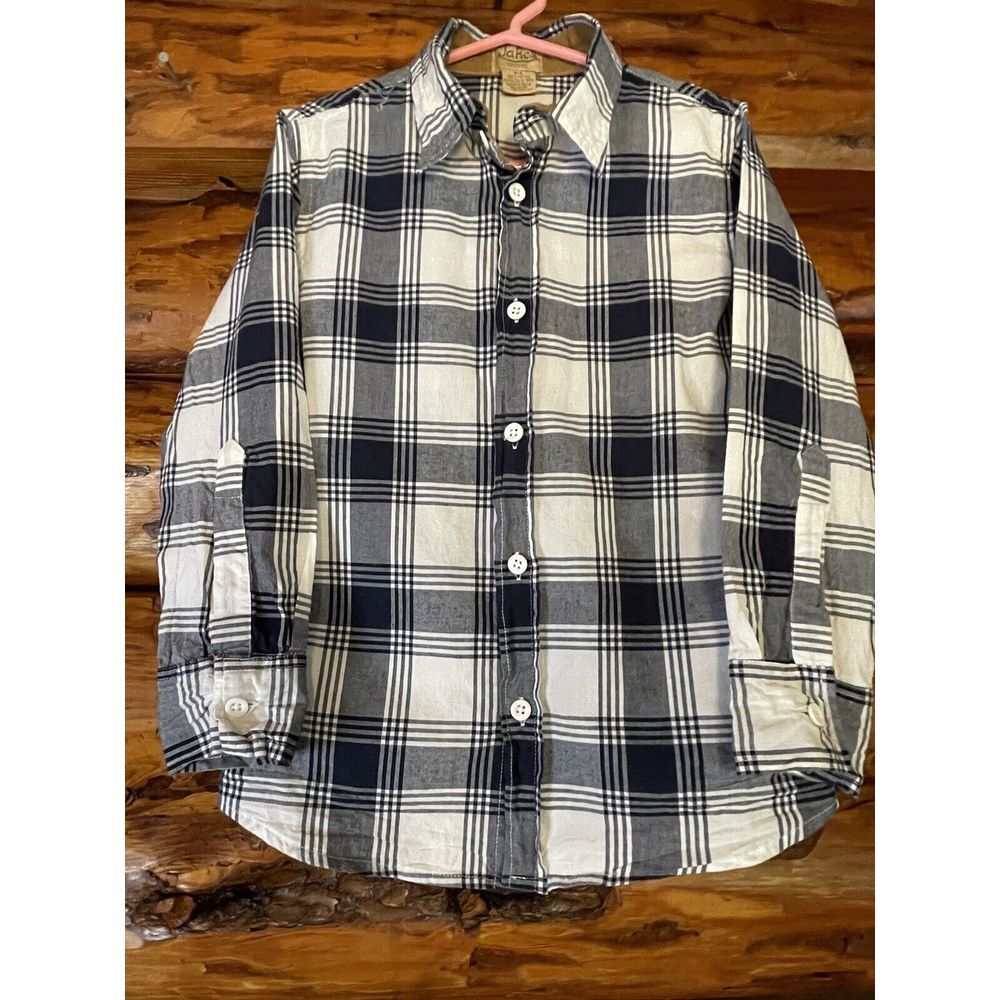 Jakes Vintage Plaid Long Sleeve Shirt Boys 5/6